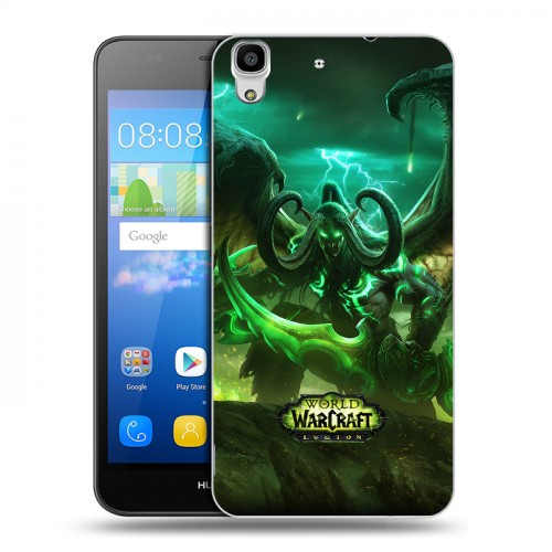 Дизайнерский пластиковый чехол для Huawei Y6 World of warcraft