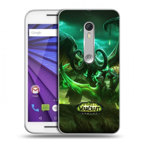 Дизайнерский пластиковый чехол для Lenovo Moto G World of warcraft