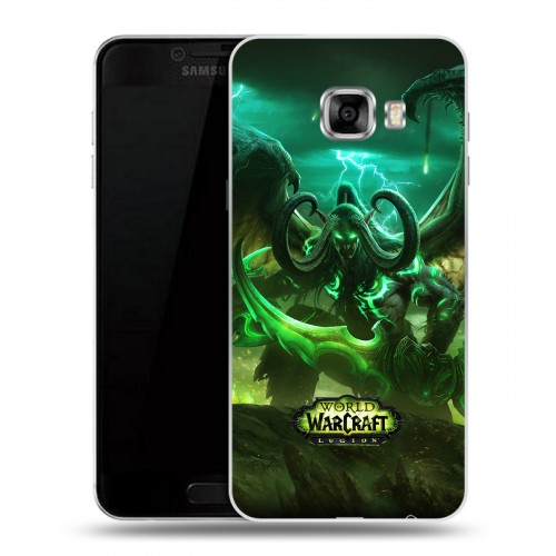 Дизайнерский пластиковый чехол для Samsung Galaxy C5 World of warcraft