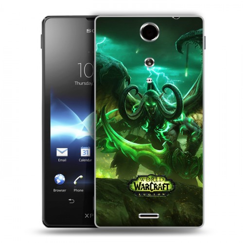 Дизайнерский пластиковый чехол для Sony Xperia TX World of warcraft