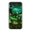 Дизайнерский силиконовый чехол для Iphone x10 World of warcraft