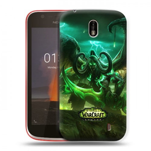 Дизайнерский пластиковый чехол для Nokia 1 World of warcraft