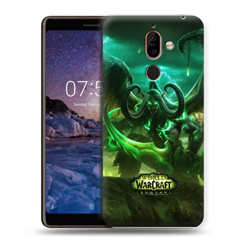 Дизайнерский пластиковый чехол для Nokia 7 Plus World of warcraft