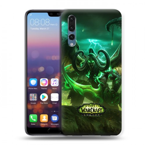 Дизайнерский силиконовый с усиленными углами чехол для Huawei P20 Pro World of warcraft