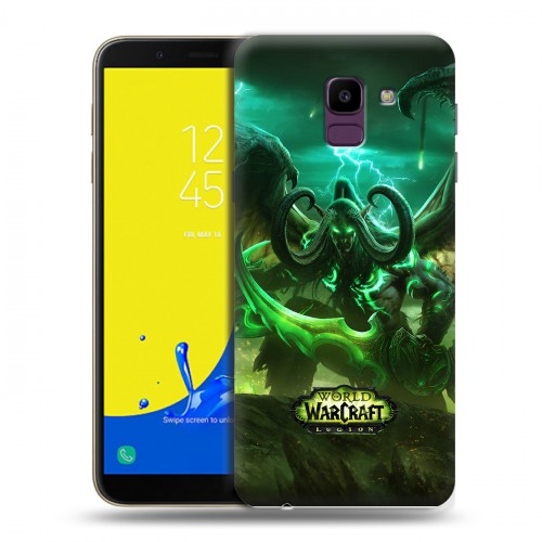 Дизайнерский пластиковый чехол для Samsung Galaxy J6 World of warcraft