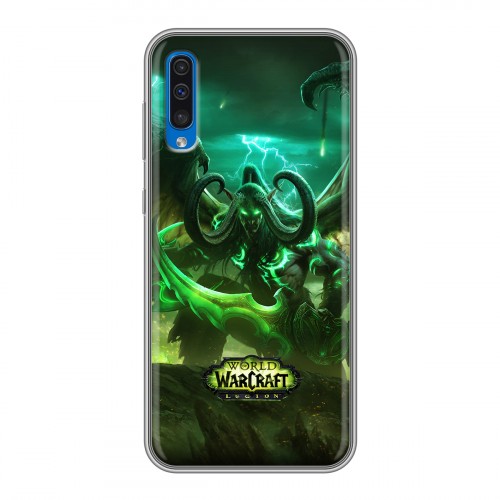 Дизайнерский пластиковый чехол для Samsung Galaxy A50 World of warcraft