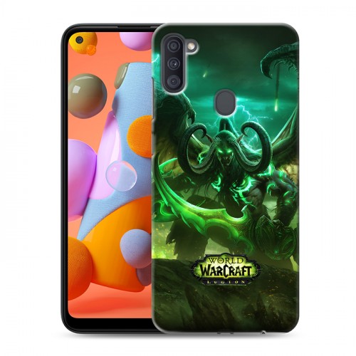 Дизайнерский силиконовый с усиленными углами чехол для Samsung Galaxy A11 World of warcraft