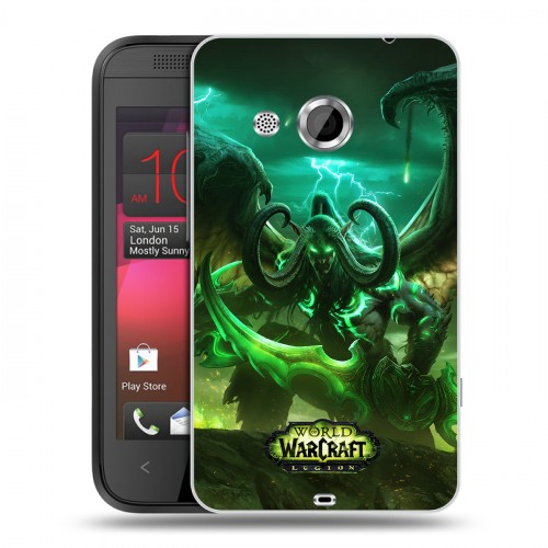 Дизайнерский пластиковый чехол для HTC Desire 200 World of warcraft