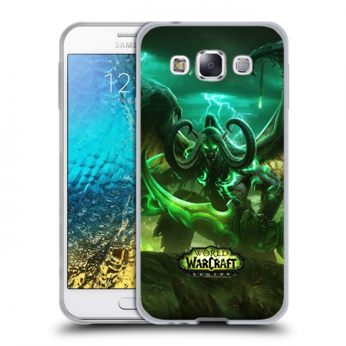 Дизайнерский пластиковый чехол для Samsung Galaxy E5 World of warcraft