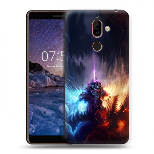 Дизайнерский пластиковый чехол для Nokia 7 Plus World of warcraft