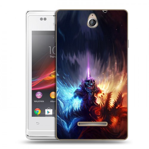 Дизайнерский пластиковый чехол для Sony Xperia E World of warcraft