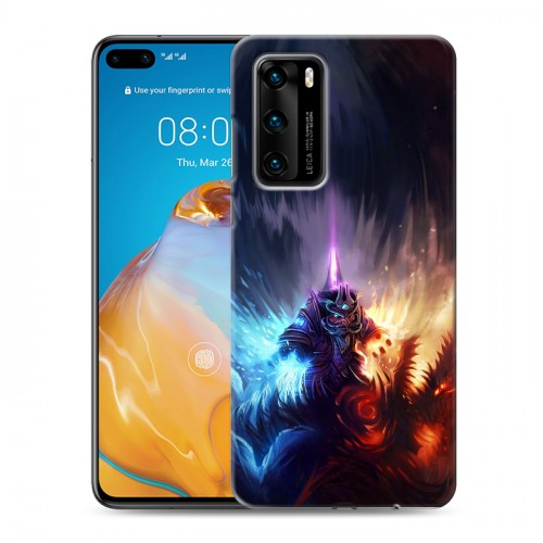 Дизайнерский силиконовый с усиленными углами чехол для Huawei P40 World of warcraft