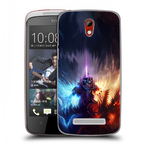 Дизайнерский пластиковый чехол для HTC Desire 500 World of warcraft