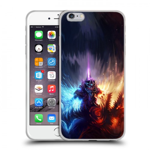 Дизайнерский силиконовый чехол для Iphone 6 Plus/6s Plus World of warcraft