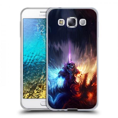 Дизайнерский пластиковый чехол для Samsung Galaxy E5 World of warcraft