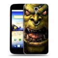 Дизайнерский пластиковый чехол для ZTE Blade A510 World of warcraft