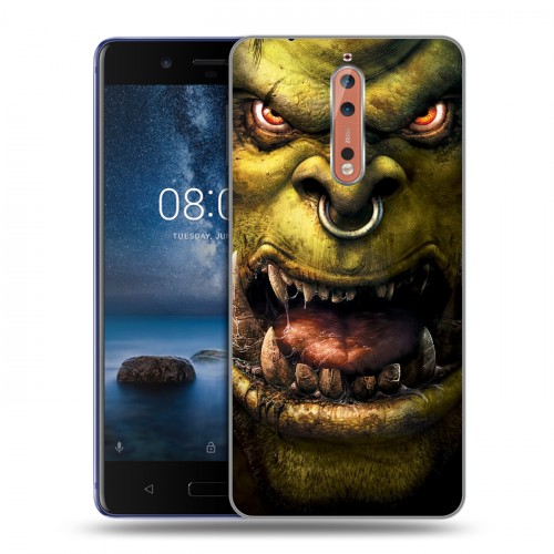 Дизайнерский пластиковый чехол для Nokia 8 World of warcraft