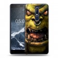 Дизайнерский пластиковый чехол для Nokia 5.1 World of warcraft