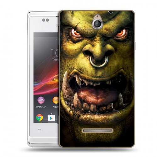 Дизайнерский пластиковый чехол для Sony Xperia E World of warcraft