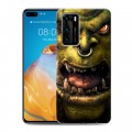 Дизайнерский пластиковый чехол для Huawei P40 World of warcraft