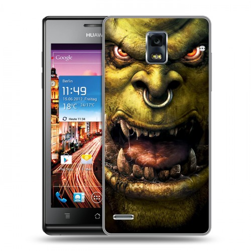 Дизайнерский пластиковый чехол для Huawei Ascend P1 World of warcraft