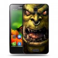 Дизайнерский пластиковый чехол для Lenovo S660 World of warcraft