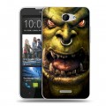 Дизайнерский пластиковый чехол для HTC Desire 516 World of warcraft