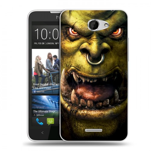 Дизайнерский пластиковый чехол для HTC Desire 516 World of warcraft