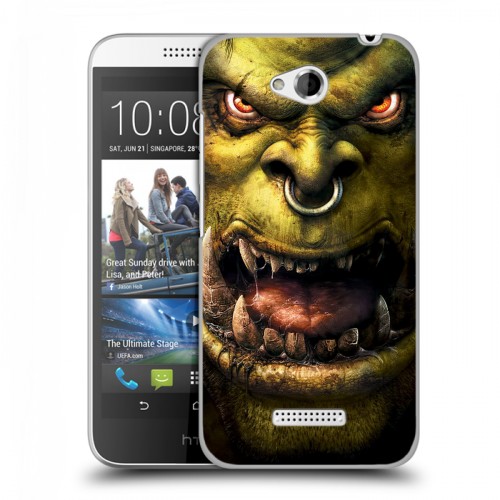 Дизайнерский пластиковый чехол для HTC Desire 616 World of warcraft