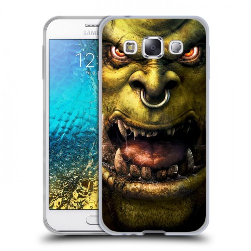 Дизайнерский пластиковый чехол для Samsung Galaxy E5 World of warcraft