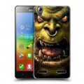 Дизайнерский пластиковый чехол для Lenovo A6000 World of warcraft