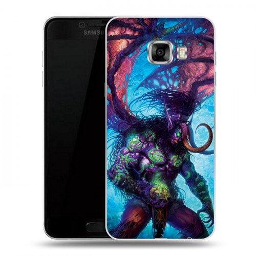 Дизайнерский пластиковый чехол для Samsung Galaxy C5 World of warcraft