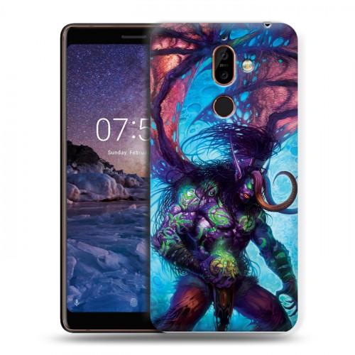 Дизайнерский пластиковый чехол для Nokia 7 Plus World of warcraft