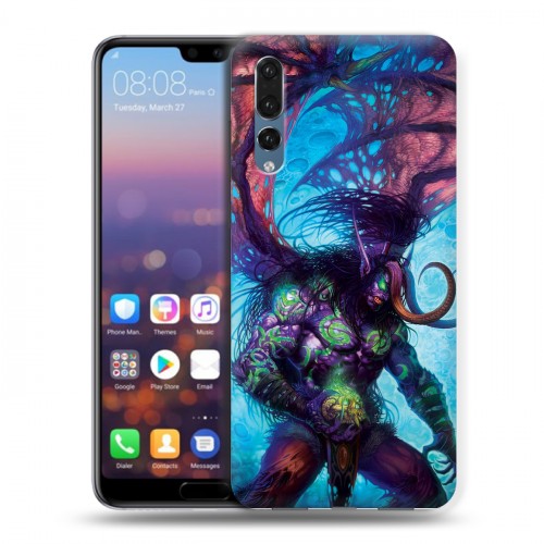 Дизайнерский силиконовый с усиленными углами чехол для Huawei P20 Pro World of warcraft