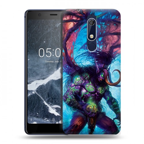 Дизайнерский пластиковый чехол для Nokia 5.1 World of warcraft