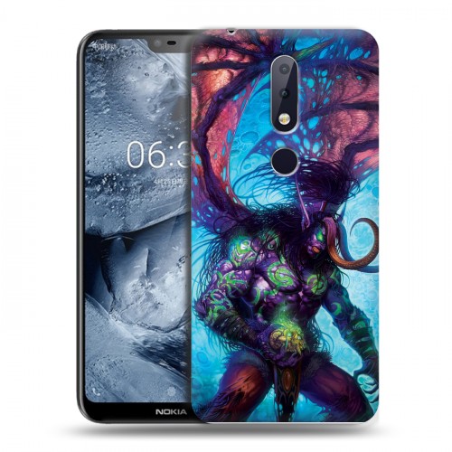 Дизайнерский пластиковый чехол для Nokia 6.1 Plus World of warcraft