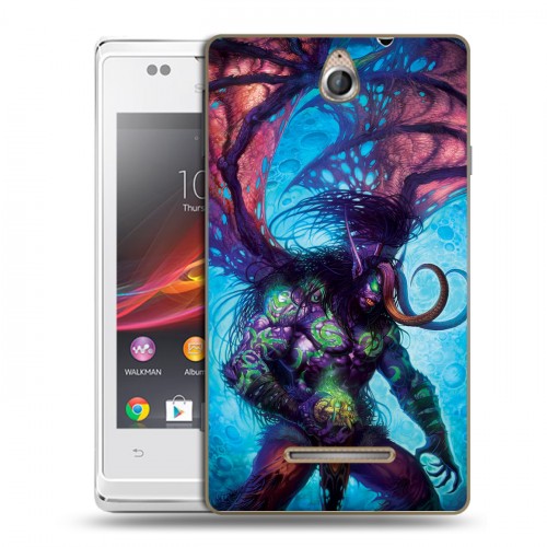 Дизайнерский пластиковый чехол для Sony Xperia E World of warcraft