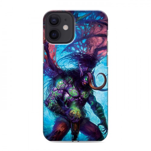 Дизайнерский пластиковый чехол для Iphone 12 Mini World of warcraft