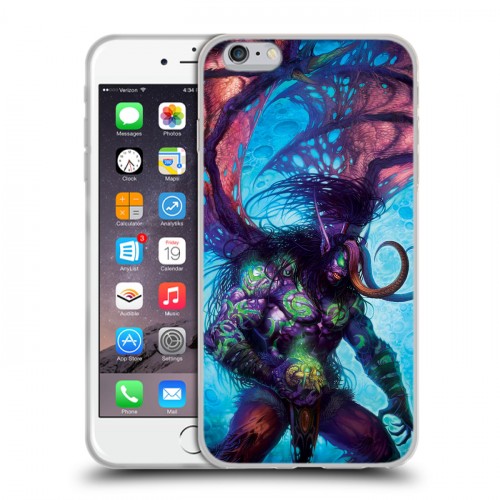 Дизайнерский силиконовый чехол для Iphone 6 Plus/6s Plus World of warcraft