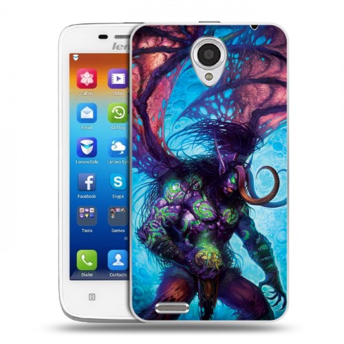 Дизайнерский пластиковый чехол для Lenovo S650 Ideaphone World of warcraft