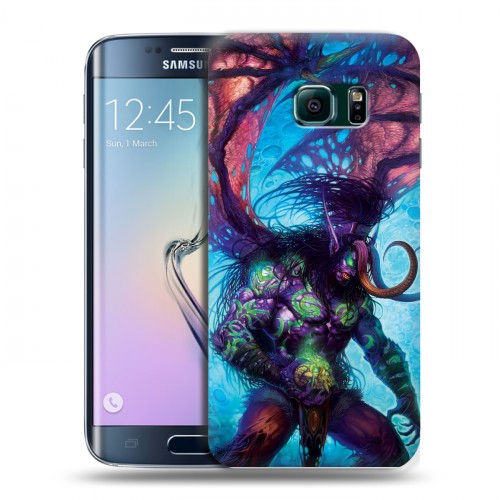 Дизайнерский силиконовый чехол для Samsung Galaxy S6 Edge World of warcraft