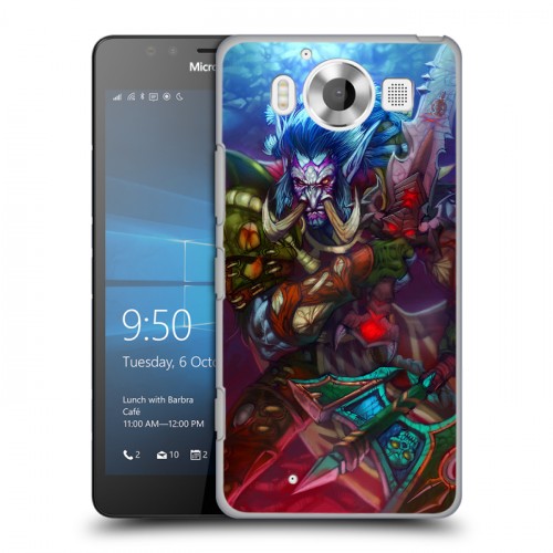 Дизайнерский пластиковый чехол для Microsoft Lumia 950 World of warcraft