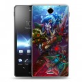 Дизайнерский пластиковый чехол для Sony Xperia TX World of warcraft