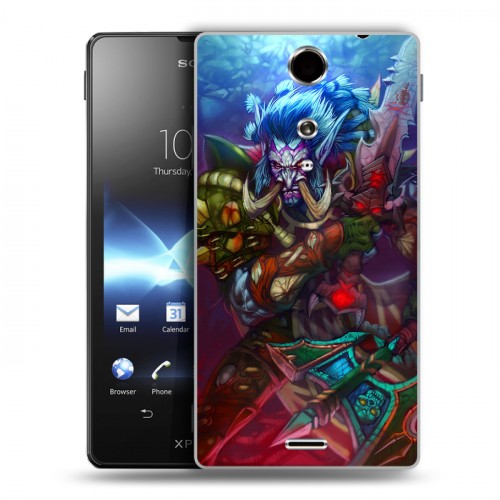 Дизайнерский пластиковый чехол для Sony Xperia TX World of warcraft