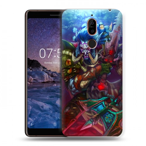 Дизайнерский пластиковый чехол для Nokia 7 Plus World of warcraft