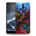 Дизайнерский пластиковый чехол для Nokia 5.1 World of warcraft