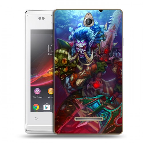 Дизайнерский пластиковый чехол для Sony Xperia E World of warcraft