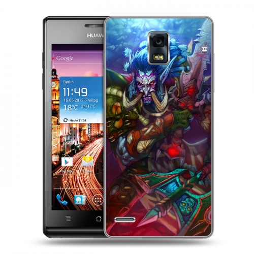 Дизайнерский пластиковый чехол для Huawei Ascend P1 World of warcraft