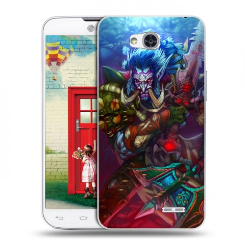 Дизайнерский пластиковый чехол для LG L80 World of warcraft