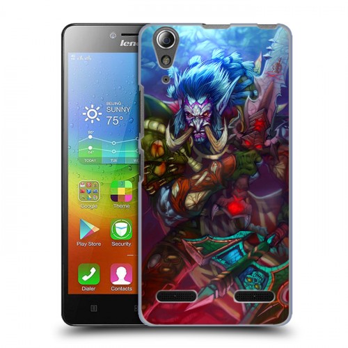 Дизайнерский пластиковый чехол для Lenovo A6000 World of warcraft